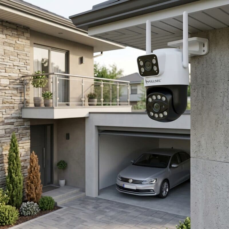 Câmera IP Wi-Fi Dupla Lente PTZ com Auto Tracking Fullsec