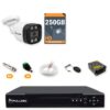 269 Kit 1 Câmera de Segurança HD 720p + DVR 4 Canais + HD 250GB + Cabo 50m Fullsec